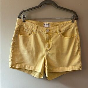 Lane Bryant Yellow Jean Shorts Mid-Length Size 14